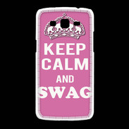 Coque Samsung Galaxy Grand2 Keep Calm Swag Rose