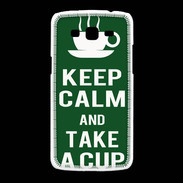 Coque Samsung Galaxy Grand2 Keep Calm Take a cup Vert