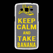 Coque Samsung Galaxy Grand2 Keep Calm Take Banana Gris
