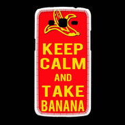 Coque Samsung Galaxy Grand2 Keep Calm Take Banana Rouge
