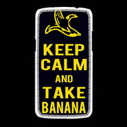 Coque Samsung Galaxy Grand2 Keep Calm Take Banana Noir