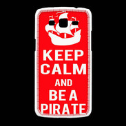 Coque Samsung Galaxy Grand2 Keep Calm Be a Pirate Rouge