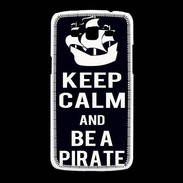 Coque Samsung Galaxy Grand2 Keep Calm Be a Pirate Noir