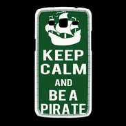 Coque Samsung Galaxy Grand2 Keep Calm Be a Pirate Vert