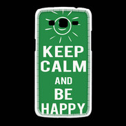 Coque Samsung Galaxy Grand2 Keep Calm Be Happy Vert
