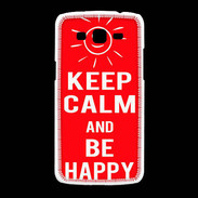 Coque Samsung Galaxy Grand2 Keep Calm Be Happy Rouge