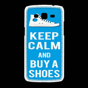 Coque Samsung Galaxy Grand2 Keep Calm Buy Shoes Cyan 