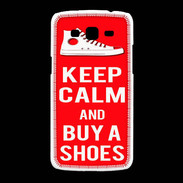 Coque Samsung Galaxy Grand2 Keep Calm Buy Shoes Rouge