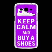 Coque Samsung Galaxy Grand2 Keep Calm Buy Shoes Violet