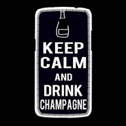 Coque Samsung Galaxy Grand2 Keep Calm Drink champagne Noir