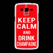 Coque Samsung Galaxy Grand2 Keep Calm Drink champagne Rouge