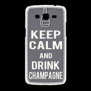 Coque Samsung Galaxy Grand2 Keep Calm Drink champagne Gris