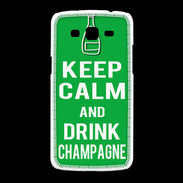 Coque Samsung Galaxy Grand2 Keep Calm Drink champagne Vert