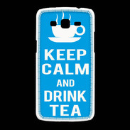 Coque Samsung Galaxy Grand2 Keep Calm Drink Tea Cyan