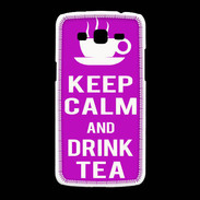 Coque Samsung Galaxy Grand2 Keep Calm Drink Tea Violet