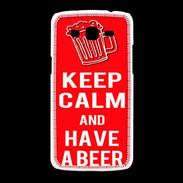 Coque Samsung Galaxy Grand2 Keep Calm Have a beer Rouge