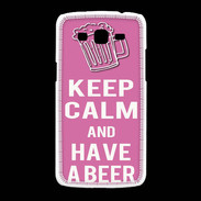 Coque Samsung Galaxy Grand2 Keep Calm Have a beer Rose