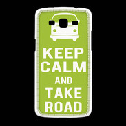 Coque Samsung Galaxy Grand2 Keep Calm Take road Vert pomme