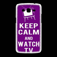 Coque Samsung Galaxy Grand2 Keep Calm Watch TV Violet