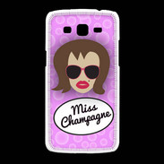 Coque Samsung Galaxy Grand2 Miss Champagne Chatain