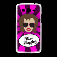 Coque Samsung Galaxy Grand2 Miss Shopping Chatain