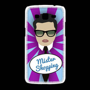 Coque Samsung Galaxy Grand2 Mister Shopping Brun