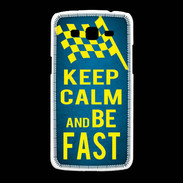 Coque Samsung Galaxy Grand2 Keep Calm and Be Fast Bleu