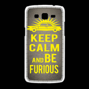 Coque Samsung Galaxy Grand2 Keep Calm and Be Furious Gris