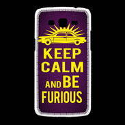 Coque Samsung Galaxy Grand2 Keep Calm and Be Furious Violet