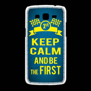 Coque Samsung Galaxy Grand2 Keep Calm and Be the First Bleu