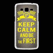 Coque Samsung Galaxy Grand2 Keep Calm and Be the First Gris