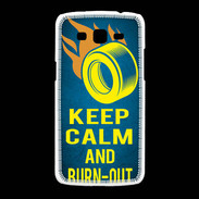 Coque Samsung Galaxy Grand2 Keep Calm and Burn Out Bleu
