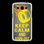 Coque Samsung Galaxy Grand2 Keep Calm and Burn Out Gris