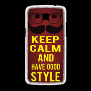 Coque Samsung Galaxy Grand2 Keep Calm and Have a good Style Rouge