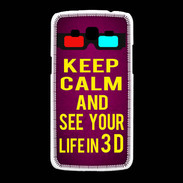 Coque Samsung Galaxy Grand2 Keep Calm and See your life 3D Rose