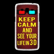 Coque Samsung Galaxy Grand2 Keep Calm and See your life 3D Rouge