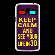 Coque Samsung Galaxy Grand2 Keep Calm and See your life 3D Violet