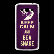 Coque Samsung Galaxy Grand2 Keep Calm and Be a Snake Violet