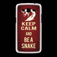 Coque Samsung Galaxy Grand2 Keep Calm and Be a Snake Rouge