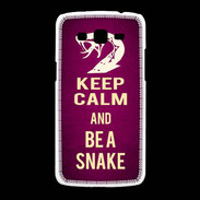 Coque Samsung Galaxy Grand2 Keep Calm and Be a Snake Rose
