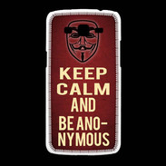 Coque Samsung Galaxy Grand2 Keep Calm and Be Anonymous Rouge