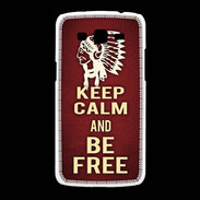 Coque Samsung Galaxy Grand2 Keep Calm and Be Free Rouge