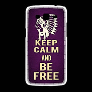 Coque Samsung Galaxy Grand2 Keep Calm and Be Free Violet