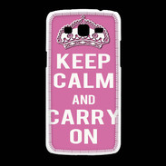 Coque Samsung Galaxy Grand2 Keep Calm and Carry on Rose