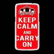 Coque Samsung Galaxy Grand2 Keep Calm and Carry on Rouge