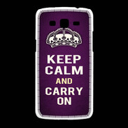 Coque Samsung Galaxy Grand2 Keep Calm and Carry on Violet