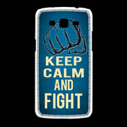 Coque Samsung Galaxy Grand2 Keep Calm and Fight Bleu