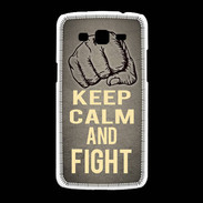 Coque Samsung Galaxy Grand2 Keep Calm and Fight Gris