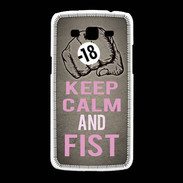 Coque Samsung Galaxy Grand2 Keep Calm and Fist Gris