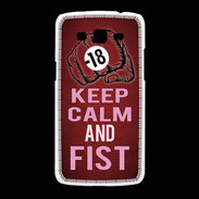 Coque Samsung Galaxy Grand2 Keep Calm and Fist Rouge
